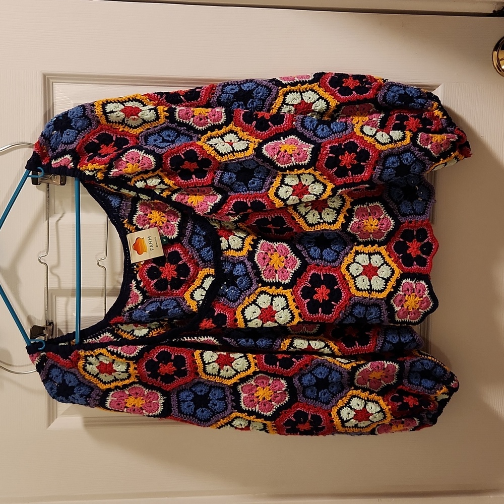 Farm Rio knitted flower sweater